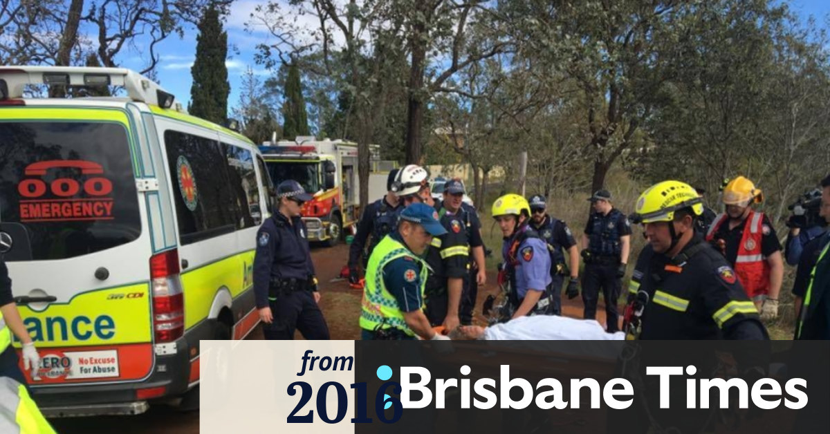 Crews have rescued man found down Toowoomba embankment